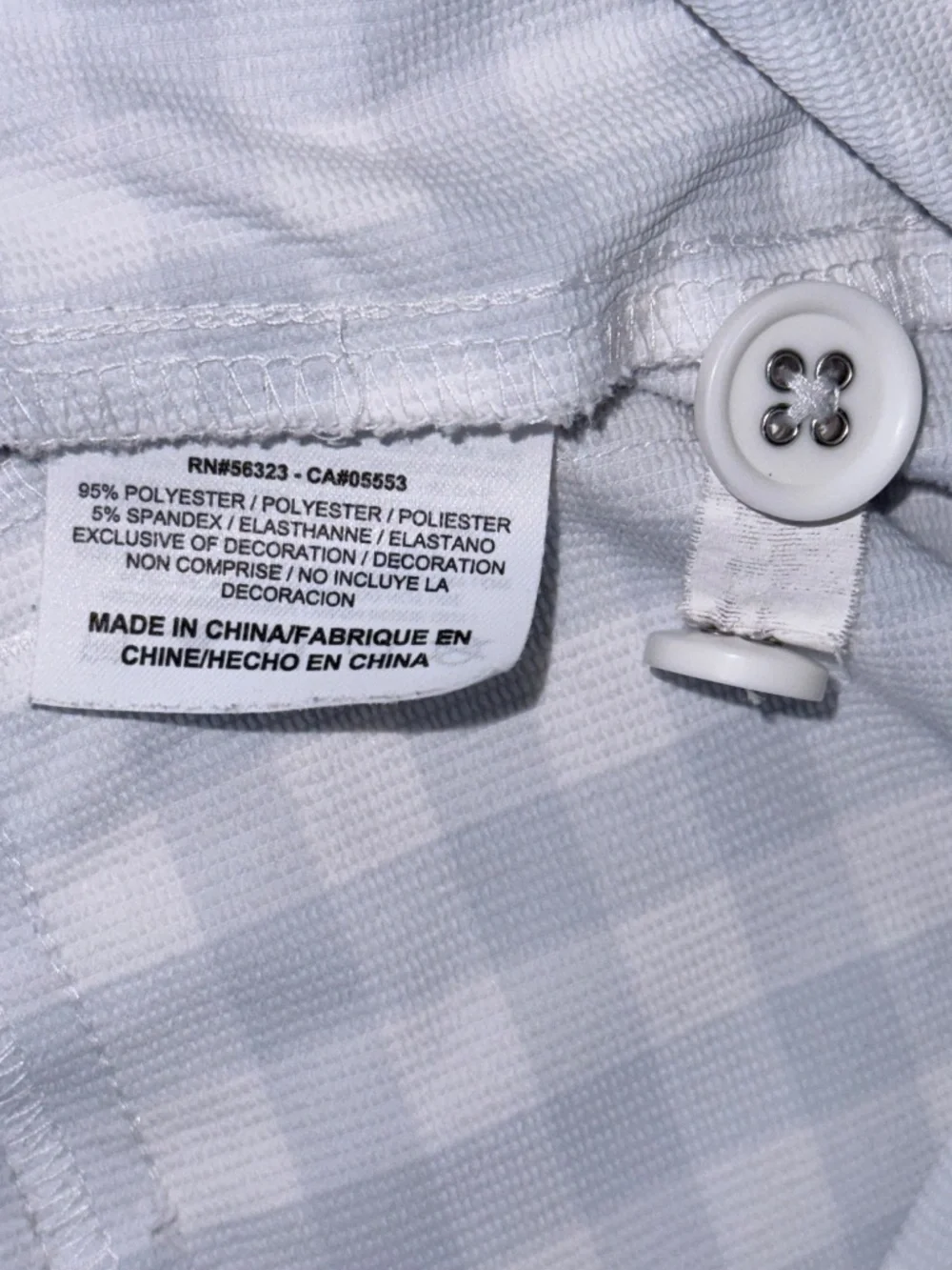 Nike Golf Tour Performance Dri-FIT Gingham Bermuda Shorts Grey White 0 EUC